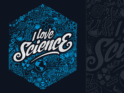 I Love Science design illustration science t shirt tee typo typography vector