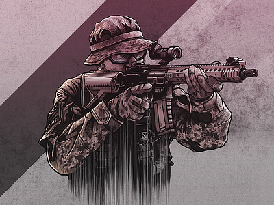 Airsoft Poster airsoft airsofter design gun illustration poster posters shoot
