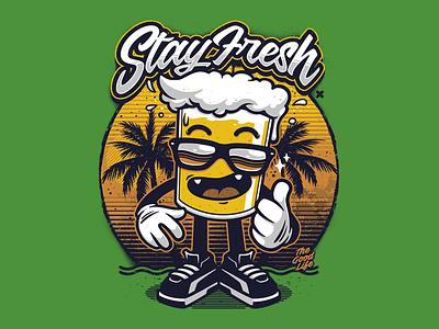 Stay Fresh brewery cartoon design fresh graff graffiti illustration summer t shirt tee typo typography vector