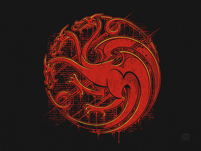 Dragon Blood design illustration logo vector