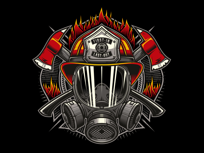 Cartoon Firefighter Helmet ~ Casque Pompier Helm Firefighter ...