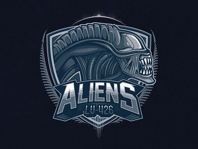 Aliens Team illustration logos sport t shirt team tee tv typo typography