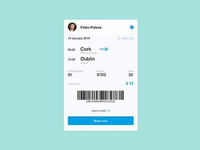 Bus Ticket bus cards design flat illustration minimal ticket ui uidesign ux vector web