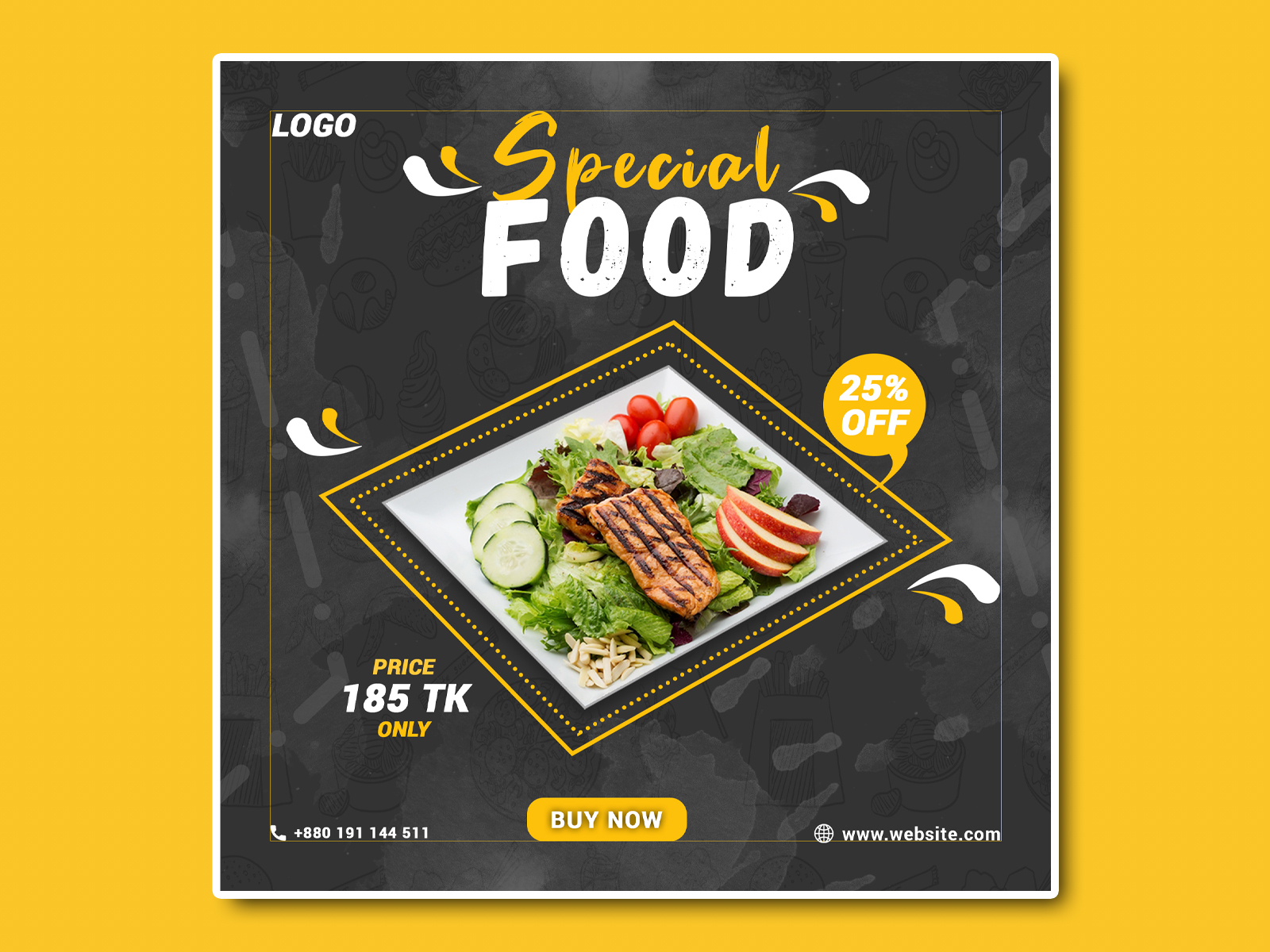 Download Special Food Social Media Banner Template PSD Mockup by Abdur Rahman on Dribbble