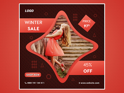 Winter Sale Social Media Banner Template PSD Mockup free social media banners social media banner design ideas social media banner images social media banner mockup social media banner psd social media marketing banner social media promotion banner