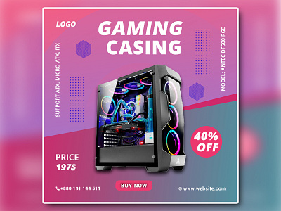 Gaming Casing Social Media Banner Template PSD Mockup free social media banners social media banner design ideas social media banner images social media banner mockup social media banner psd social media marketing banner social media promotion banner