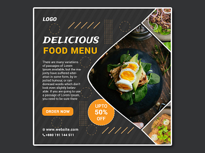 Delicious Food Menu Social Media Banner Template PSD Mockup free social media banners social media banner design ideas social media banner images social media banner mockup social media banner psd social media marketing banner social media promotion banner