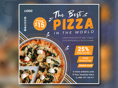 Best Pizza Food Social Media Post Banner Template PSD Mockup free social media banners social media banner design ideas social media banner images social media banner mockup social media banner psd social media marketing banner social media promotion banner