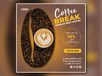 Coffee Break Food Social Media Post Banner Template free social media banners social media banner design ideas social media banner images social media banner mockup social media banner psd social media marketing banner social media promotion banner