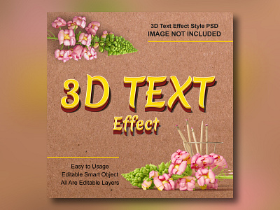 PSD 3D Text Effects Mockup 3d text effect style psd adobe photoshop cc adobe photoshop design