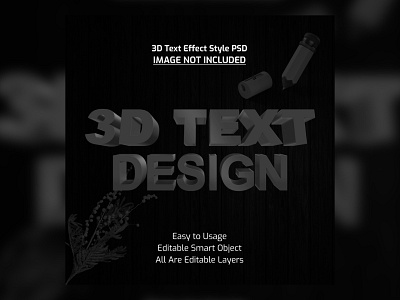 3D Text Effect Design PSD 3d text effect style psd adobe photoshop design