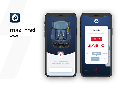 Maxi Cosi app mobile ui ux