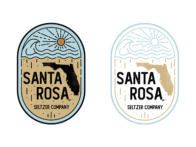 Santa Rosa Beach branding business carbonated water design florida graphic design illustration logo santa rosa