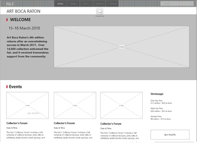 Art gallery mockup design moqups prototyping ui ux web website website prototyping