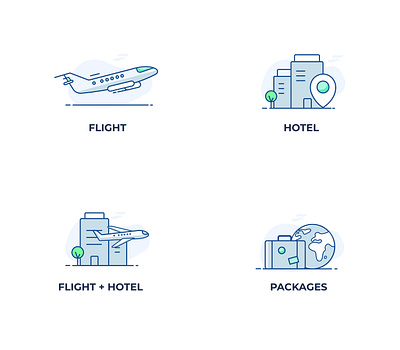 Travel Icons fight flightandhotel flighticon hotel hotelicon icons packages travelicons