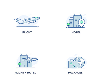 Travel Icons creativeicons flighthotelicon flighticon hotelicon icons packagesicon travelicons