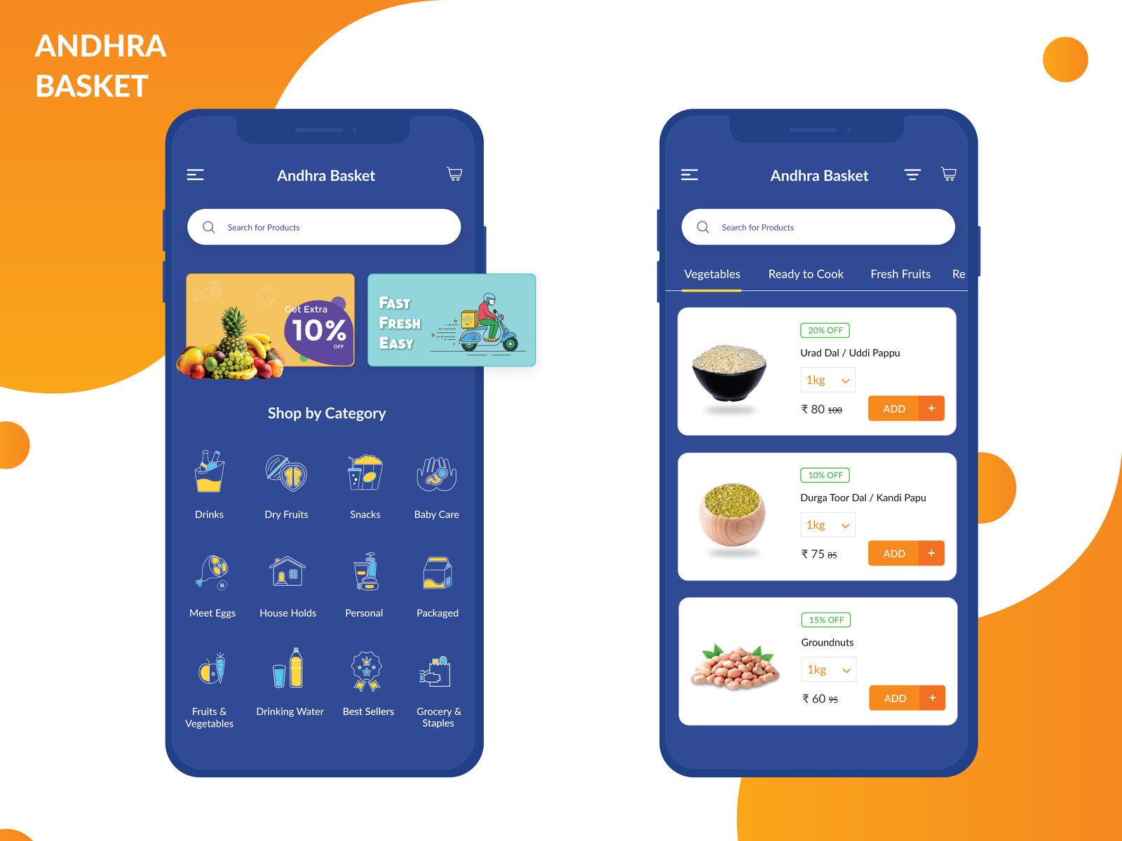 Andhra Basket Grocery App by Saikiran on Dribbble