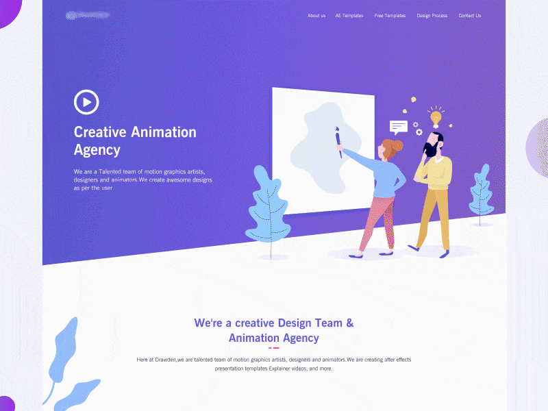 Landing Page for Agency design homepagedesign illustration landingpage ui ux website builder websitehomepage