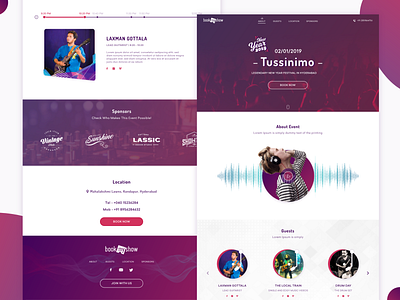 New Year Event Landing Page bookmyshow event landingpage music newyearevent uidesign ux