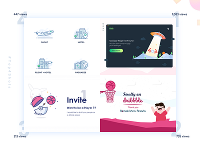 My Top 4 Shots design flighticon hotelicon icons illustration ui ux