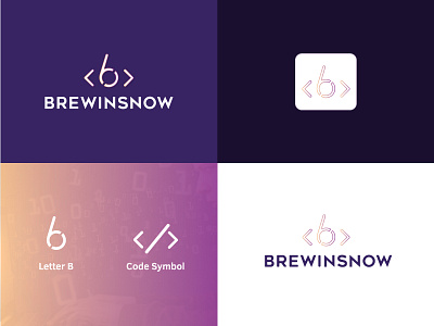Brewinsnow Logo Design branding code codinglogo design illustration logodesign vector