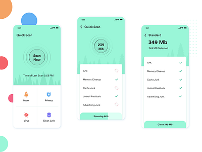 Scan your Virus appclean cleaner cleanmaster design icons illustration ui ui ux