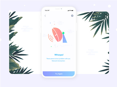 No Connection design illustration internetscreen noconnection nointernet ui vector whoops