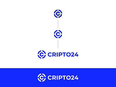 CRIPTO24 | LOGO DESIGN branding crypto design forms illustration logo logo design logotype pictogram vector visual visual identity