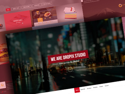 Dropix - Creative Agency agency ask dziner clean flat interface modern one page parallax design portfolio ui web design