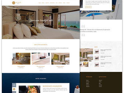 Luxury Hotel Website booking flat fullscreen gold homepage hotel image luxury navigation travel web