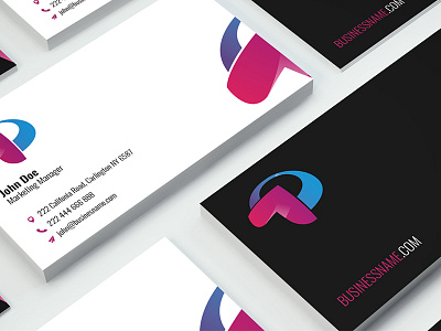Freebie - Business Card Template ai business card coporate free freebie illustrator vector