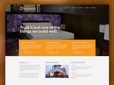 Landing Page // BusinessBoost business flat inrerface landing page orange ui ux web web design webpage