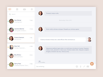 Chat Screen chat contact conversation discussion fla mail message ui ux