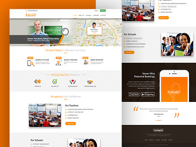 Teacher Finder Homepage askdzier concept creative homepage review teacher ui design user experience design ux web website