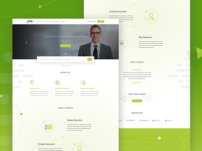 Landing Page for Online Document Verification askdziner landing page law lawyer layout theme ui ux web app website