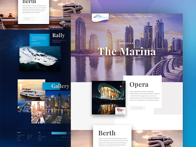 Landing Page - Yact Club boat cruises flat interface landing page luxury marine resort responsive travel web yacht