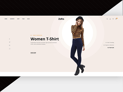 ZeRo clothes shop design graphic design logo ui ui design ux design web design