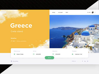 Greece tours agency design graphic design greece tuors ui ui design ux ux design web design