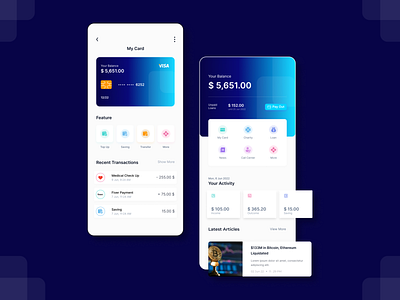 User Interface Wallet App art branding branding product design graphic design illustration ui vector