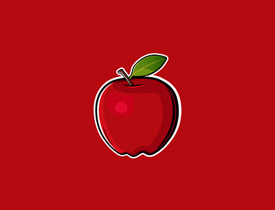 Apple design fruit illustration vector