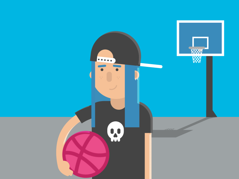 Nat Wood Dribbbles after effects animation basketball character animation character design hello illustration rubberhose