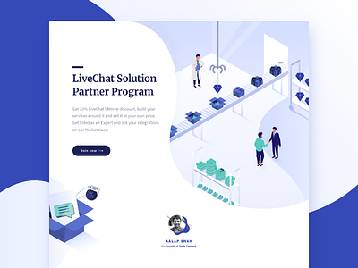 Solution Partner Program landing page – design proposal illustration landing page web design