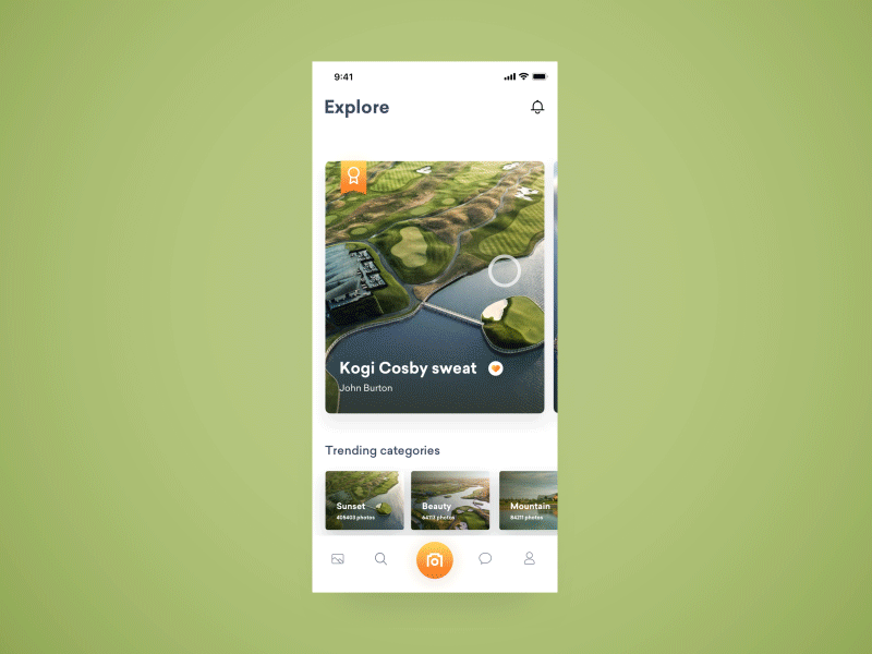 Photo sharing app design ui ux