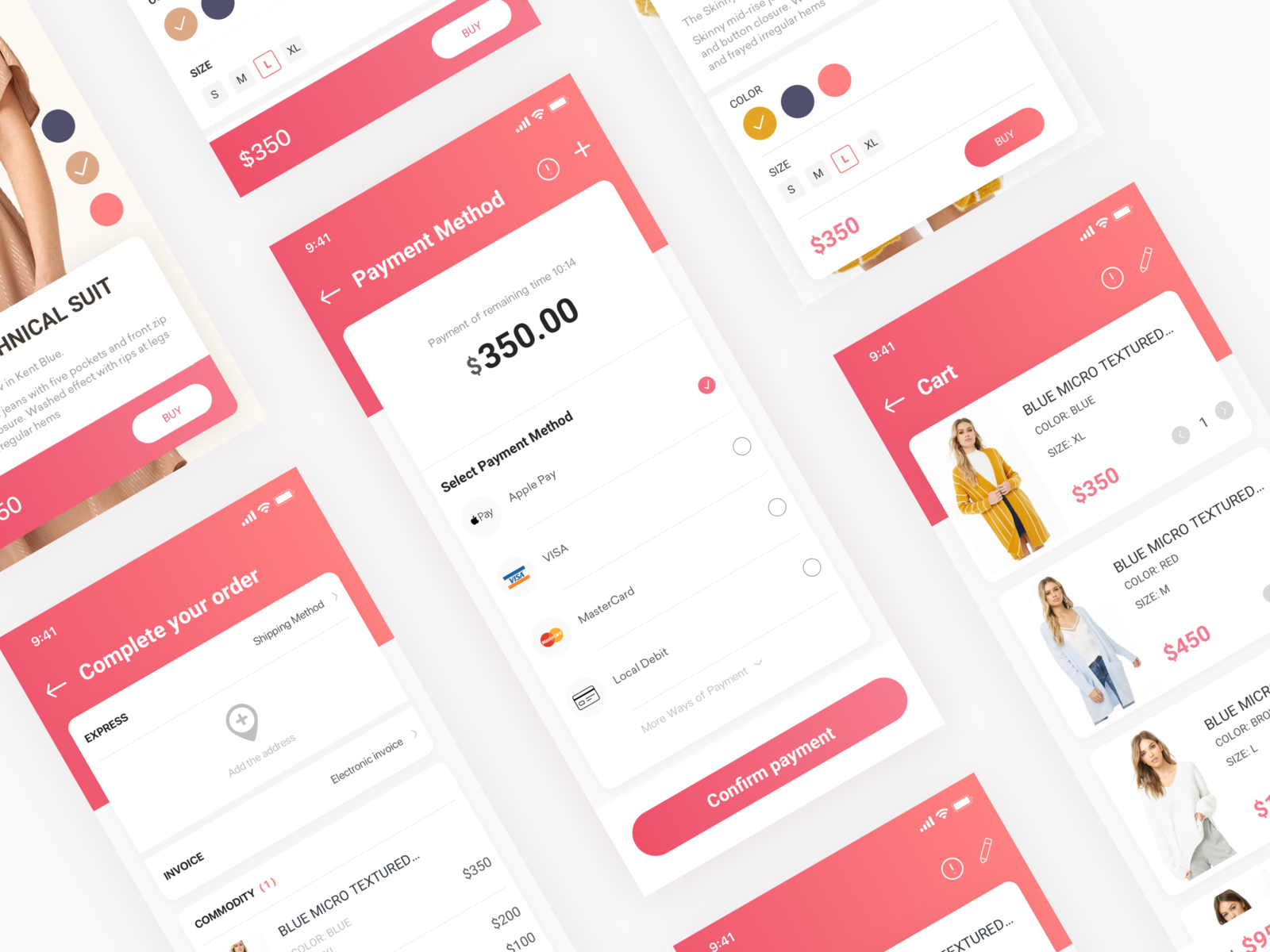 E-commerce app page by Mr.Chiang for Never Settle on Dribbble