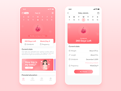 Female Health App app design ui