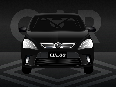 ev200 car illustration design illustration ui