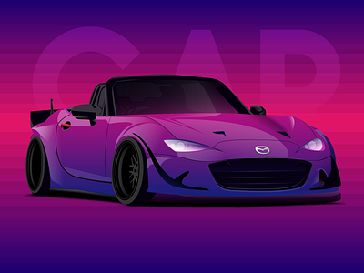 Mazda mx5 illustrations automobile car design illustration