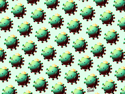 Coronavirus Pattern behance character colors graphic graphicdesign green illustration illustrator photoshop vectors wacom