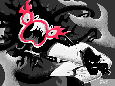 Samurai Jack Kurosawa aku animation cartoon cartoon character cartoonnetwork character colors digital drawing fanart gradient illustration illustrator japan movie photoshop sword vector vectors wacom
