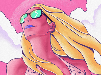 Bubble gum behance brush design girl hair illustration illustrator photoshop sun vector wacom woman